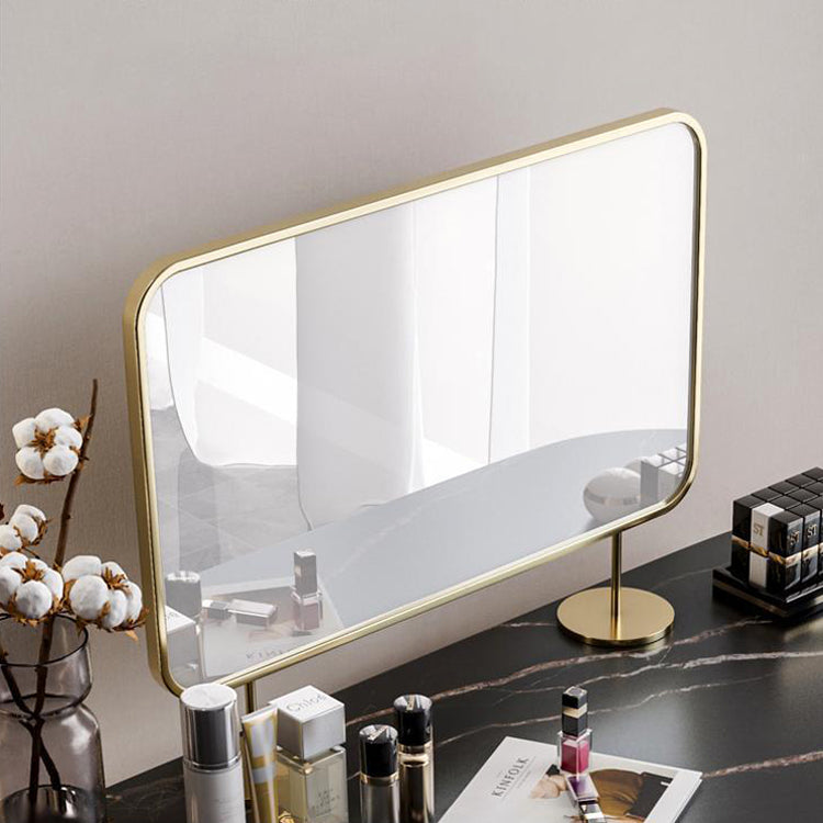 Modern 31.49 " H 2-Drawer Dressing Table Slate Top Vanity Stool Clearhalo 'Bedroom Furniture' 'furn' 'furn_makeup_vanities' 'Furniture' 'Makeup Vanities' 'makeup_vanities' 6738965