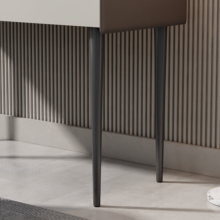 29,52 "altezza tavolo da trucco a 2 cassetti moderno sgabello da vanità in ardesia moderna