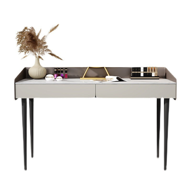 29,52 "altezza tavolo da trucco a 2 cassetti moderno sgabello da vanità in ardesia moderna