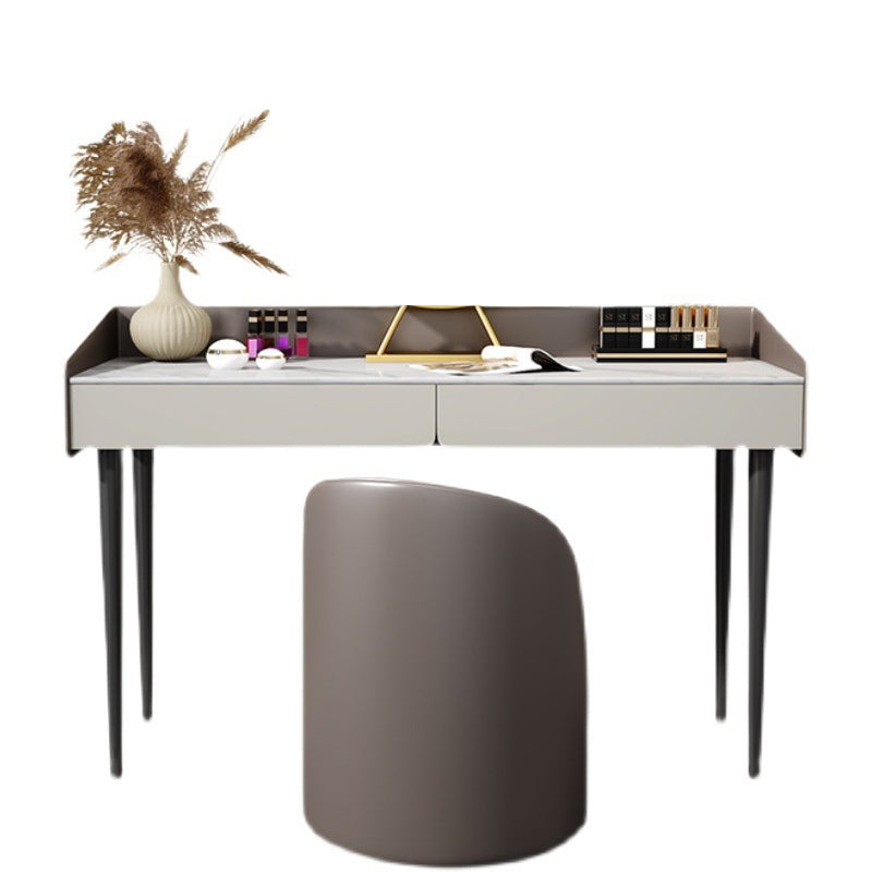 29,52 "altezza tavolo da trucco a 2 cassetti moderno sgabello da vanità in ardesia moderna