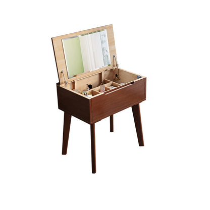 Scandinavo 29,52 "in altezza tavolo in legno massiccio Vanity con specchio