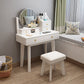 Scandinavian Solid Wood Table Makeup Vanity with Mirror and Drawers