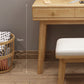 Scandinavian Solid Wood Table Makeup Vanity with Mirror and Drawers