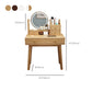 Scandinavian Solid Wood Table Makeup Vanity with Mirror and Drawers
