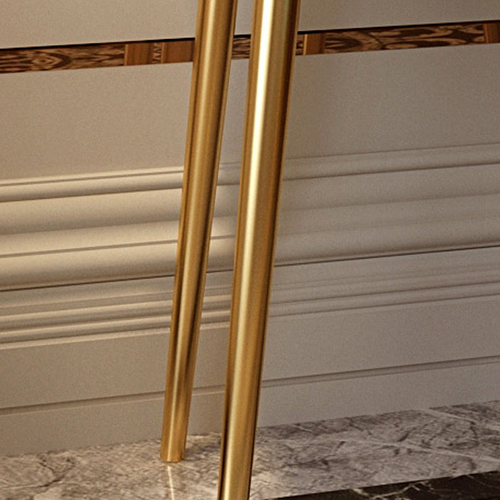 Glam 29.5" Height Wooden Makeup Vanity with Drawers and Mirror