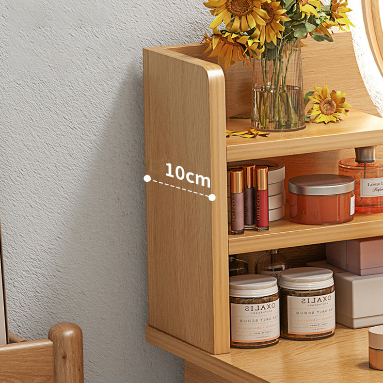 Scandinavian 28.7" Height Wooden Table Make-up Vanity with Mirror