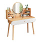 Scandinavian 28.7" Height Wooden Table Make-up Vanity with Mirror