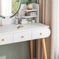 Scandinavian 28.7" Height Wooden Table Make-up Vanity with Mirror