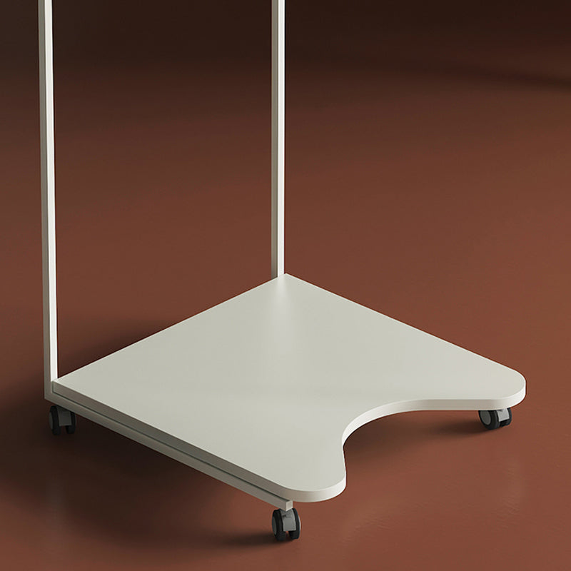 Mid-Century with Shelf Round Double Tier Living Room Side Table