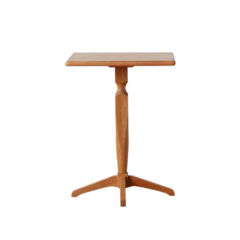 Modern Solid Wood End Table Pedestal Corner Table for Living Room 18"L x 18"W x 24"H Natural 1 Clearhalo 'Coffee & Accent Tables' 'End & Side Tables' 'end_side_tables' 'furn' 'furn_end_side_tables' 'Furniture' 'Living Room Furniture' 6739178