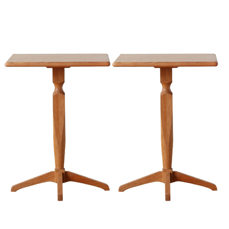 Modern Solid Wood End Table Pedestal Corner Table for Living Room 18"L x 18"W x 24"H Natural 2 Clearhalo 'Coffee & Accent Tables' 'End & Side Tables' 'end_side_tables' 'furn' 'furn_end_side_tables' 'Furniture' 'Living Room Furniture' 6739179