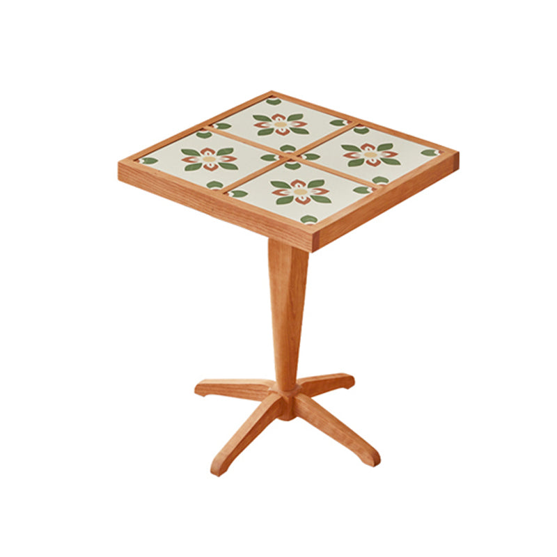 Modern Solid Wood End Table Pedestal Corner Table for Living Room 18"L x 18"W x 24"H White Carvings 1 Clearhalo 'Coffee & Accent Tables' 'End & Side Tables' 'end_side_tables' 'furn' 'furn_end_side_tables' 'Furniture' 'Living Room Furniture' 6739185