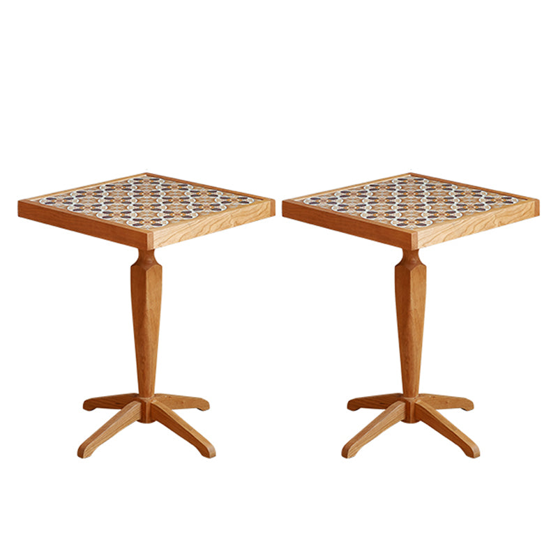 Modern Solid Wood End Table Pedestal Corner Table for Living Room 19.7"L x 19.7"W x 23.5"H Natural 2 Clearhalo 'Coffee & Accent Tables' 'End & Side Tables' 'end_side_tables' 'furn' 'furn_end_side_tables' 'Furniture' 'Living Room Furniture' 6739191