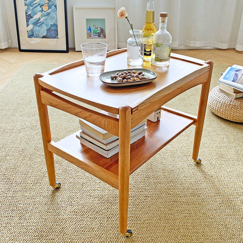 Modern Rectangular End Table Double Tier Corner Table with Storage Clearhalo 'Coffee & Accent Tables' 'End & Side Tables' 'end_side_tables' 'furn' 'furn_end_side_tables' 'Furniture' 'Living Room Furniture' 6739213