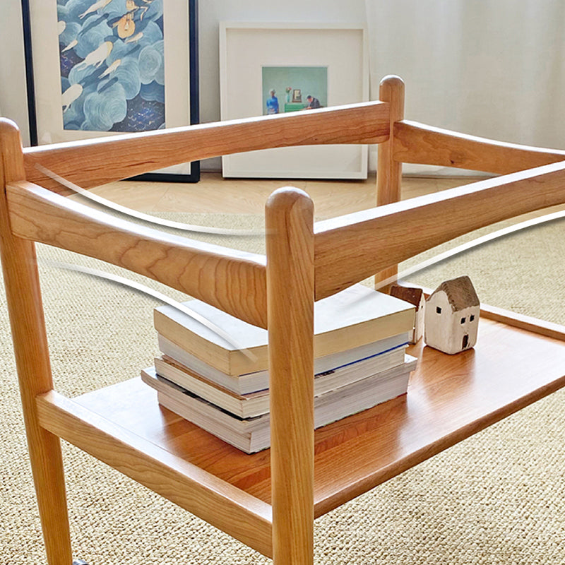 Modern Rectangular End Table Double Tier Corner Table with Storage Clearhalo 'Coffee & Accent Tables' 'End & Side Tables' 'end_side_tables' 'furn' 'furn_end_side_tables' 'Furniture' 'Living Room Furniture' 6739226