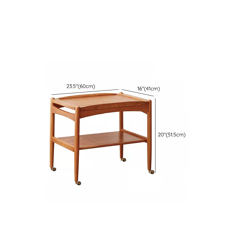 Modern Rectangular End Table Double Tier Corner Table with Storage Clearhalo 'Coffee & Accent Tables' 'End & Side Tables' 'end_side_tables' 'furn' 'furn_end_side_tables' 'Furniture' 'Living Room Furniture' 6739233