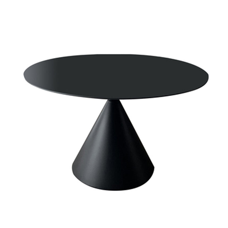 Modern Pedestal Dining Table Stone Table for Kitchen Dining Room Black Without Chairs Clearhalo 'Dining Tables & Seating' 'Dining Tables' 'dining_table' 'furn' 'furn_dining_table' 'Furniture' 'Kitchen & Dining Furniture' 6739251