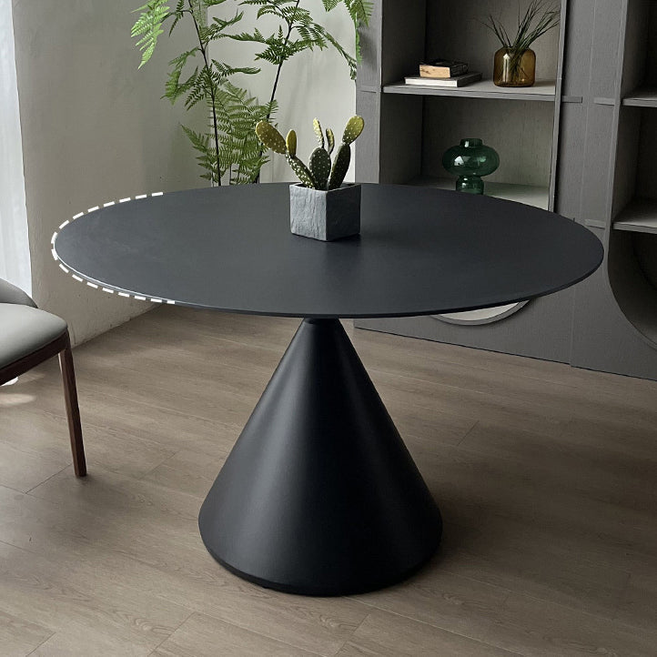 Modern Pedestal Dining Table Stone Table for Kitchen Dining Room Clearhalo 'Dining Tables & Seating' 'Dining Tables' 'dining_table' 'furn' 'furn_dining_table' 'Furniture' 'Kitchen & Dining Furniture' 6739256