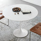 Modern Tulip Pedestal White Dining Table Stone Table for Kitchen 31.5"L x 31.5"W x 29.5"H Without Chairs Clearhalo 'Dining Tables & Seating' 'Dining Tables' 'dining_table' 'furn' 'furn_dining_table' 'Furniture' 'Kitchen & Dining Furniture' 6739267