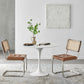 Modern Tulip Pedestal White Dining Table Stone Table for Kitchen 27.6"L x 27.6"W x 29.5"H Without Chairs Clearhalo 'Dining Tables & Seating' 'Dining Tables' 'dining_table' 'furn' 'furn_dining_table' 'Furniture' 'Kitchen & Dining Furniture' 6739268