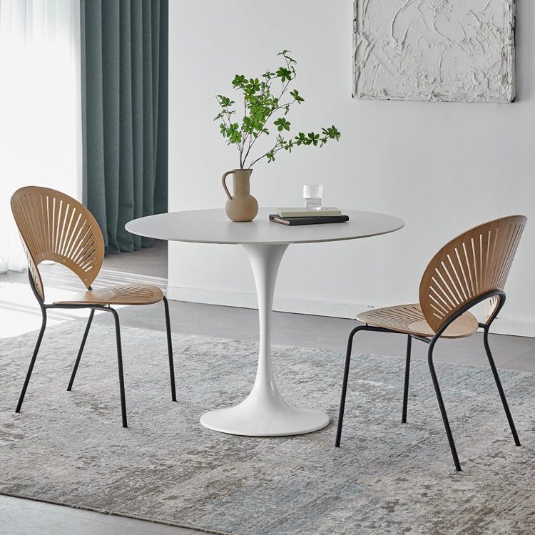 Modern Tulip Pedestal White Dining Table Stone Table for Kitchen Clearhalo 'Dining Tables & Seating' 'Dining Tables' 'dining_table' 'furn' 'furn_dining_table' 'Furniture' 'Kitchen & Dining Furniture' 6739269