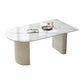White Base Dining Table Modern Stone Dinette Table for Dining Room Clearhalo 'Dining Tables & Seating' 'Dining Tables' 'dining_table' 'furn' 'furn_dining_table' 'Furniture' 'Kitchen & Dining Furniture' 6739282