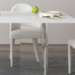 Medieval Modern Stone Dining Table Double Pedestal Rectangle Table for Dining Room Clearhalo 'Dining Tables & Seating' 'Dining Tables' 'dining_table' 'furn' 'furn_dining_table' 'Furniture' 'Kitchen & Dining Furniture' 6739323