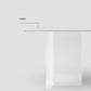 Medieval Modern Stone Dining Table Double Pedestal Rectangle Table for Dining Room Clearhalo 'Dining Tables & Seating' 'Dining Tables' 'dining_table' 'furn' 'furn_dining_table' 'Furniture' 'Kitchen & Dining Furniture' 6739324