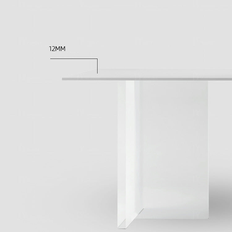 Medieval Modern Stone Dining Table Double Pedestal Rectangle Table for Dining Room Clearhalo 'Dining Tables & Seating' 'Dining Tables' 'dining_table' 'furn' 'furn_dining_table' 'Furniture' 'Kitchen & Dining Furniture' 6739324