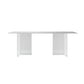 Medieval Modern Stone Dining Table Double Pedestal Rectangle Table for Dining Room Clearhalo 'Dining Tables & Seating' 'Dining Tables' 'dining_table' 'furn' 'furn_dining_table' 'Furniture' 'Kitchen & Dining Furniture' 6739326