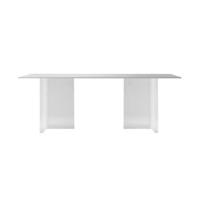 Medieval Modern Stone Dining Table Double Pedestal Rectangle Table for Dining Room Clearhalo 'Dining Tables & Seating' 'Dining Tables' 'dining_table' 'furn' 'furn_dining_table' 'Furniture' 'Kitchen & Dining Furniture' 6739326