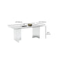 Medieval Modern Stone Dining Table Double Pedestal Rectangle Table for Dining Room Clearhalo 'Dining Tables & Seating' 'Dining Tables' 'dining_table' 'furn' 'furn_dining_table' 'Furniture' 'Kitchen & Dining Furniture' 6739329