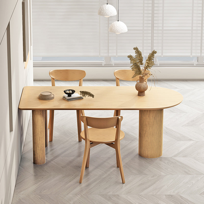 Modern Style Wood Dining Table 3 Legs Dinette Table for Dining Room