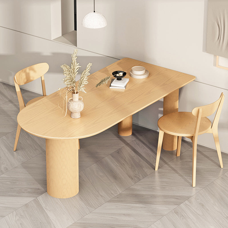 Modern Style Wood Dining Table 3 Legs Dinette Table for Dining Room