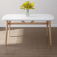 Modern Style Wood Dining Table 4 Legs Dining Table for Dining Room White Without Chairs Clearhalo 'Dining Tables & Seating' 'Dining Tables' 'dining_table' 'furn' 'furn_dining_table' 'Furniture' 'Kitchen & Dining Furniture' 6739363