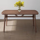 Modern Style Wood Dining Table 4 Legs Dining Table for Dining Room Walnut Without Chairs Clearhalo 'Dining Tables & Seating' 'Dining Tables' 'dining_table' 'furn' 'furn_dining_table' 'Furniture' 'Kitchen & Dining Furniture' 6739364