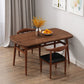 Modern Style Wood Dining Table 4 Legs Dining Table for Dining Room Walnut 55.1"L x 31.5"W x 29.5"H Without Chairs Clearhalo 'Dining Tables & Seating' 'Dining Tables' 'dining_table' 'furn' 'furn_dining_table' 'Furniture' 'Kitchen & Dining Furniture' 6739365