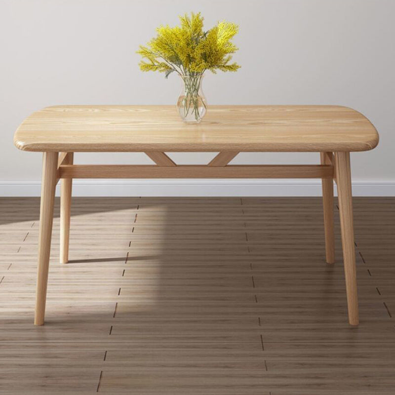 Modern Style Wood Dining Table 4 Legs Dining Table for Dining Room Natural 39.4"L x 23.6"W x 29.5"H Without Chairs Clearhalo 'Dining Tables & Seating' 'Dining Tables' 'dining_table' 'furn' 'furn_dining_table' 'Furniture' 'Kitchen & Dining Furniture' 6739366