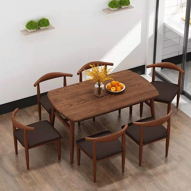 Modern Style Wood Dining Table 4 Legs Dining Table for Dining Room Clearhalo 'Dining Tables & Seating' 'Dining Tables' 'dining_table' 'furn' 'furn_dining_table' 'Furniture' 'Kitchen & Dining Furniture' 6739370