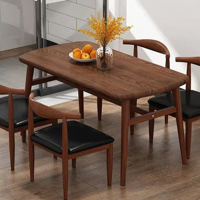 Modern Style Wood Dining Table 4 Legs Dining Table for Dining Room Clearhalo 'Dining Tables & Seating' 'Dining Tables' 'dining_table' 'furn' 'furn_dining_table' 'Furniture' 'Kitchen & Dining Furniture' 6739372