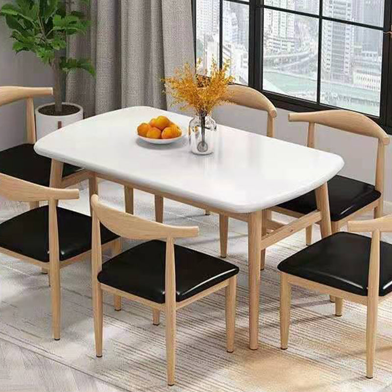 Modern Style Wood Dining Table 4 Legs Dining Table for Dining Room Clearhalo 'Dining Tables & Seating' 'Dining Tables' 'dining_table' 'furn' 'furn_dining_table' 'Furniture' 'Kitchen & Dining Furniture' 6739373