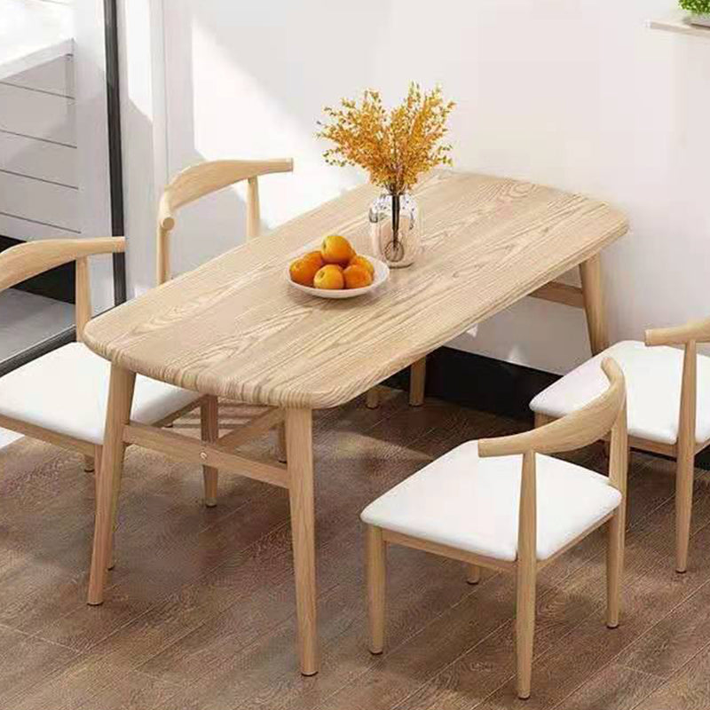 Modern Style Wood Dining Table 4 Legs Dining Table for Dining Room Clearhalo 'Dining Tables & Seating' 'Dining Tables' 'dining_table' 'furn' 'furn_dining_table' 'Furniture' 'Kitchen & Dining Furniture' 6739374