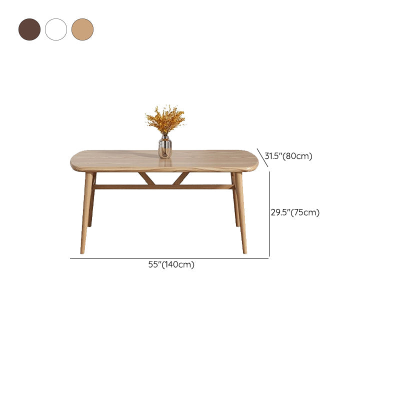 Modern Style Wood Dining Table 4 Legs Dining Table for Dining Room Clearhalo 'Dining Tables & Seating' 'Dining Tables' 'dining_table' 'furn' 'furn_dining_table' 'Furniture' 'Kitchen & Dining Furniture' 6739379