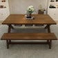 Mesa de comedor de madera de estilo industrial Mesa de comedor rectangular con patas de madera