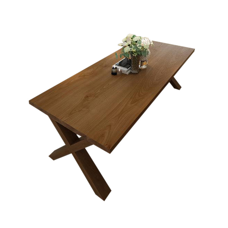 Mesa de comedor de madera de estilo industrial Mesa de comedor rectangular con patas de madera