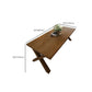 Mesa de comedor de madera de estilo industrial Mesa de comedor rectangular con patas de madera