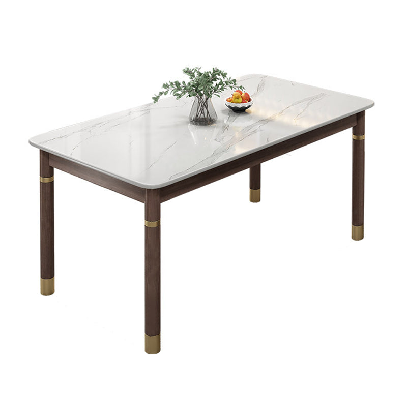Medieval Modern Stone Dining Table 4 Rubber Legs Table for Dining Room