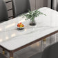 Medieval Modern Stone Dining Table 4 Rubber Legs Table for Dining Room