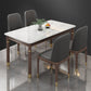 Medieval Modern Stone Dining Table 4 Rubber Legs Table for Dining Room