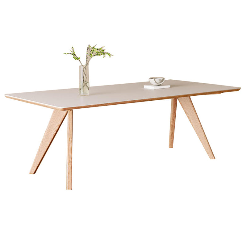 Medieval Modern Stone Dining Table 4 Ash Legs Table for Dining Room Clearhalo 'Dining Tables & Seating' 'Dining Tables' 'dining_table' 'furn' 'furn_dining_table' 'Furniture' 'Kitchen & Dining Furniture' 6739440